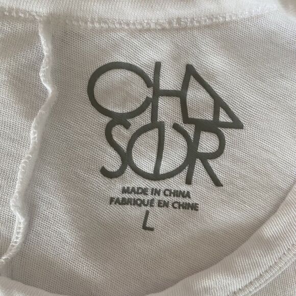 Chaser White 100% Cotton Cactus Flower Plant T-Shirt Top Women's Size L - Picture 5 of 7